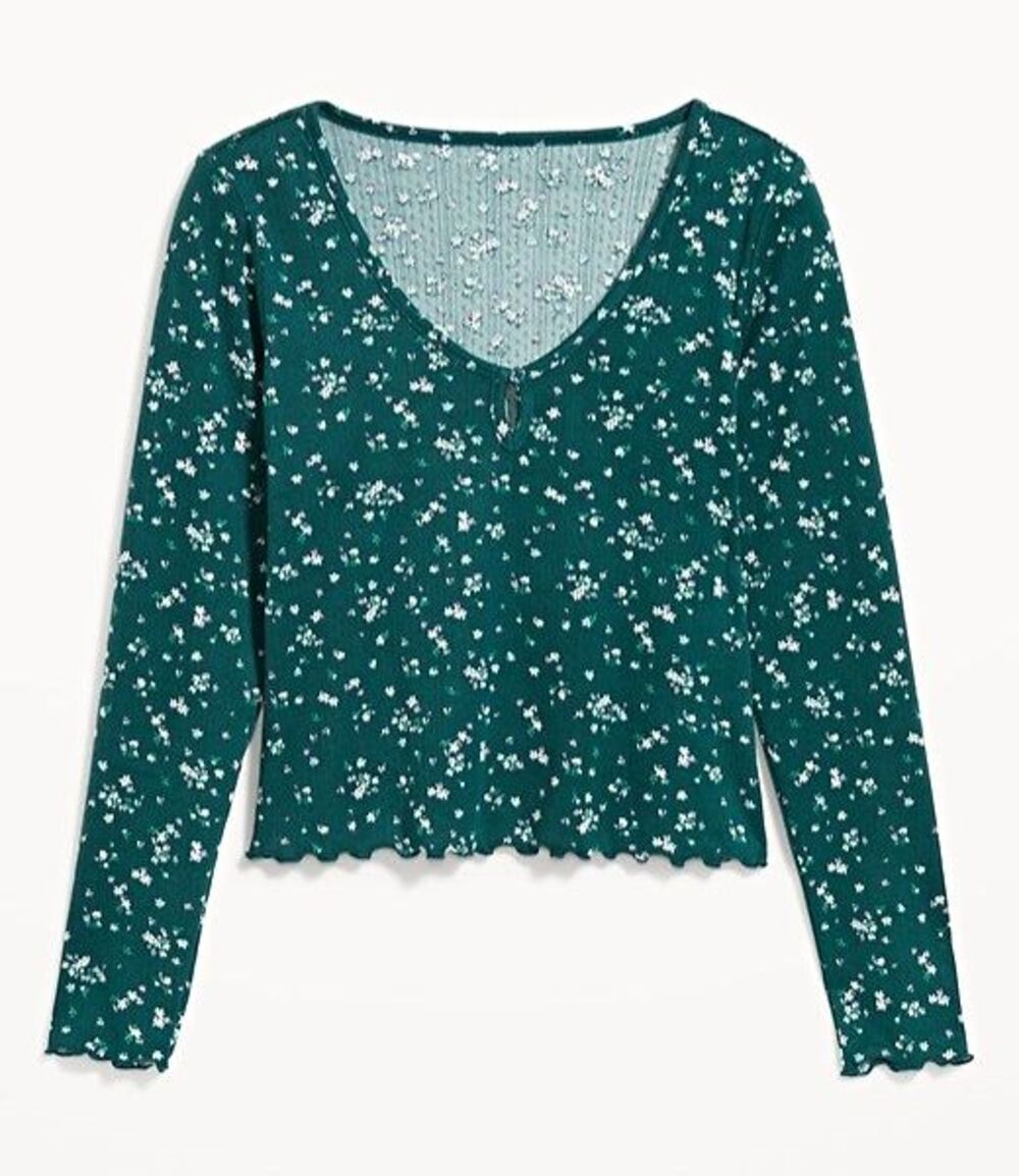 Old Navy Womens Cozy Pajama Top Womens Pullover Sz Medium Long Sleeve V Neck